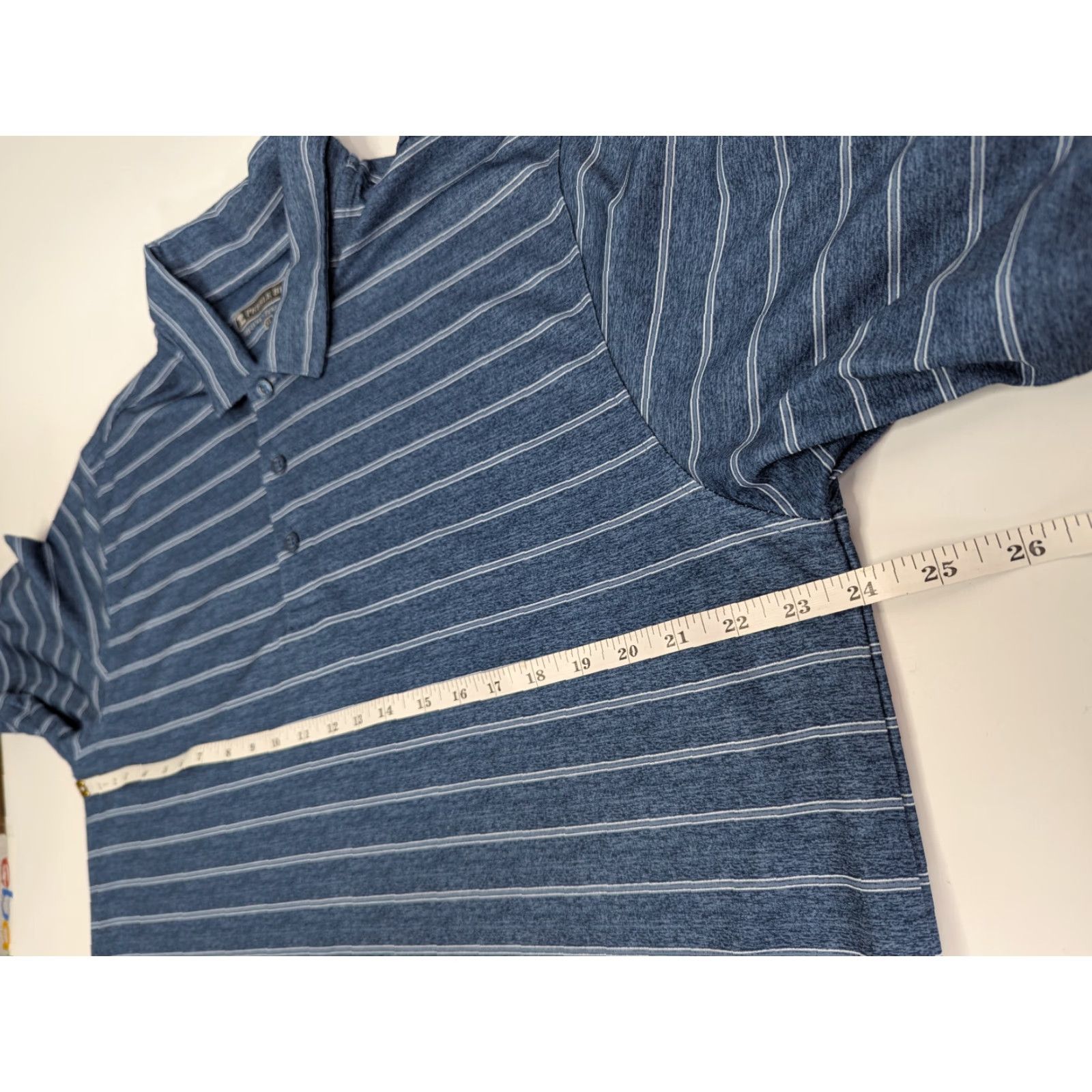 Vintage Pebble Beach Polo Shirt Short Sleeve Men’s XL Blue Striped Performance Golf Dry Luxe Size US XL / EU 56 / 4 - 5 Thumbnail