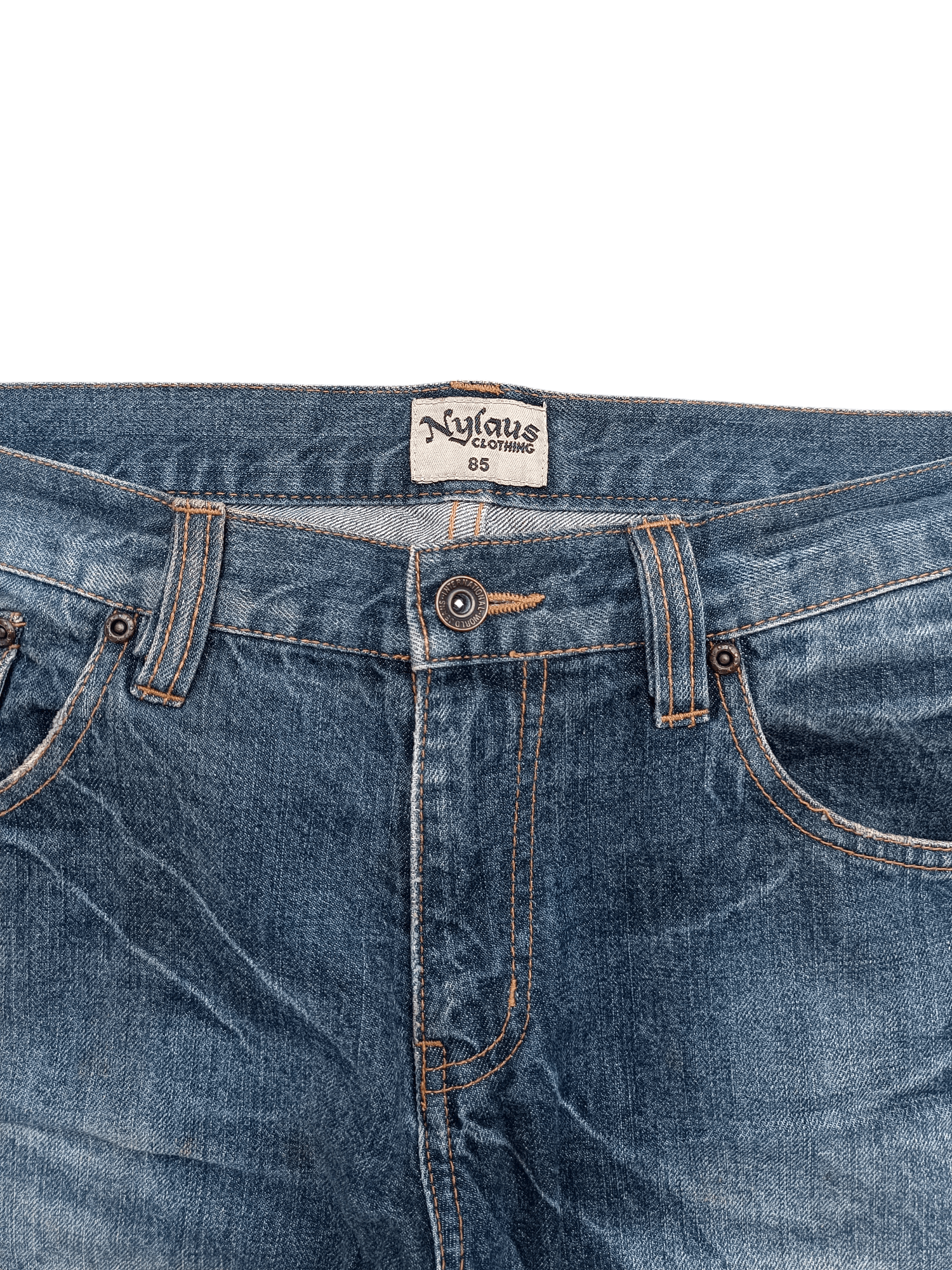Japanese Brand Nylaus Jeans Flare Distressed Denim Style Size US 34 / EU 50 - 13 Thumbnail