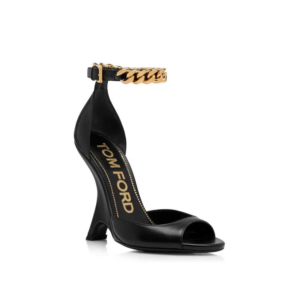 Tom Ford o1loc1c0426 W3323 Iconic Chain 105 Sandals in Black Size US 9 / IT 39 - 2 Thumbnail