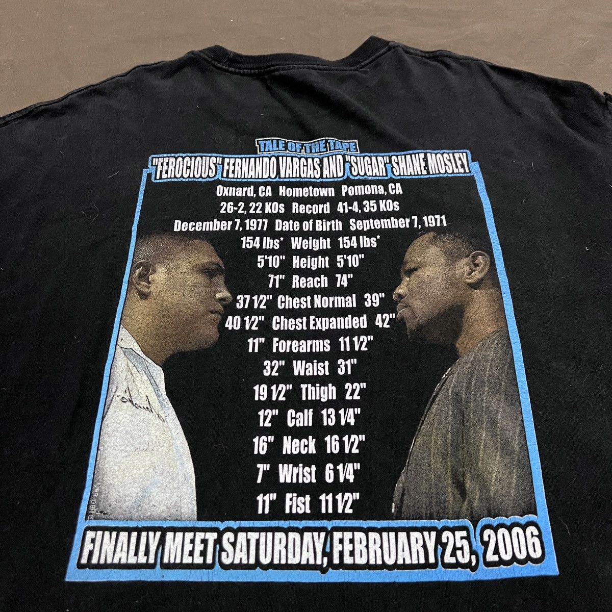 Rap Tees × Vintage Vintage Y2K Shane Mosley vs Fernando Vargas Tee Faded 2XL Size US XXL / EU 58 / 5 - 11 Thumbnail
