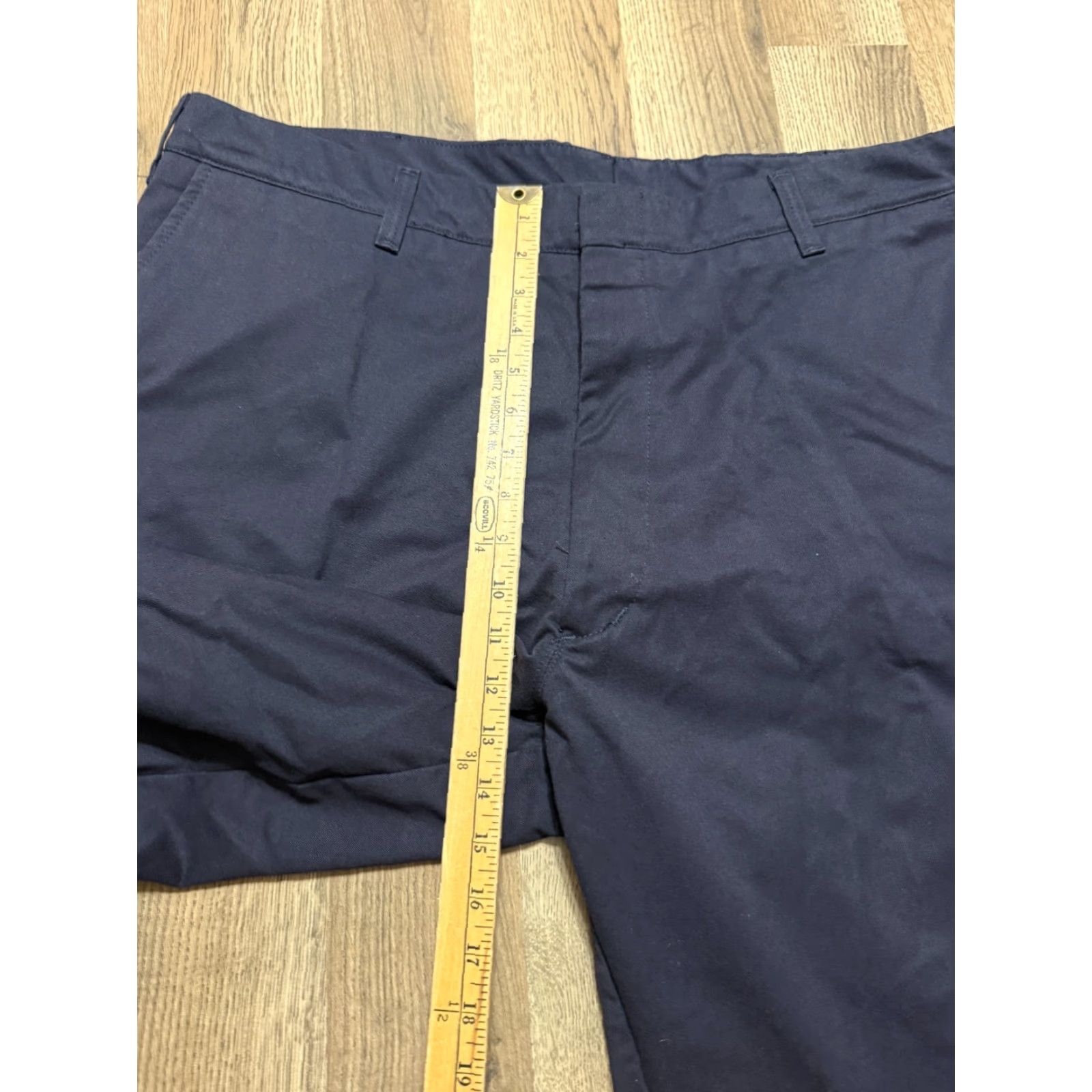 Vintage Topps Pants Mens 41x30 Black Straight Leg Flat Front 42" Length ChinO Casual Vintage: No 41x30 Regular inseam 30 in Size US 41 - 7 Thumbnail