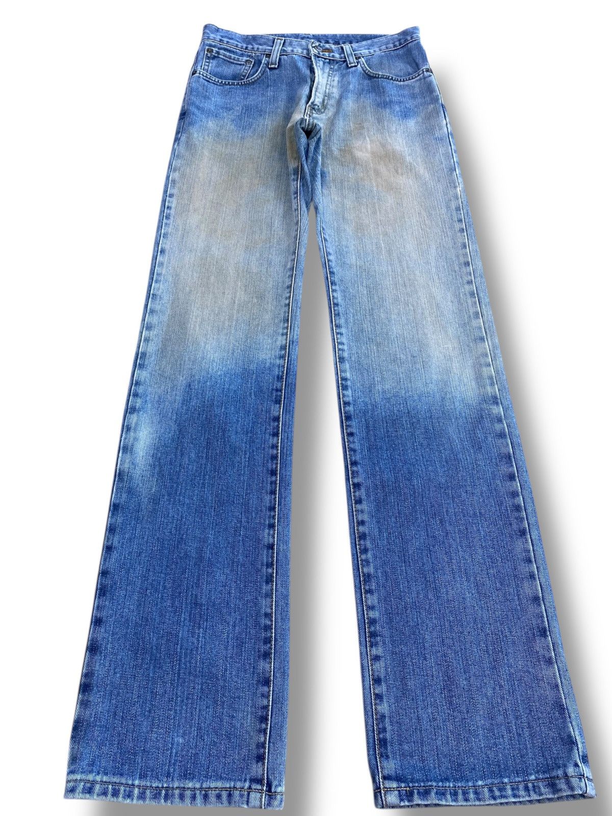 Edwin Edwin Blue Faded Wash Style Loose Straight Cut Jeans Size US 30 / EU 46 - 1 Thumbnail