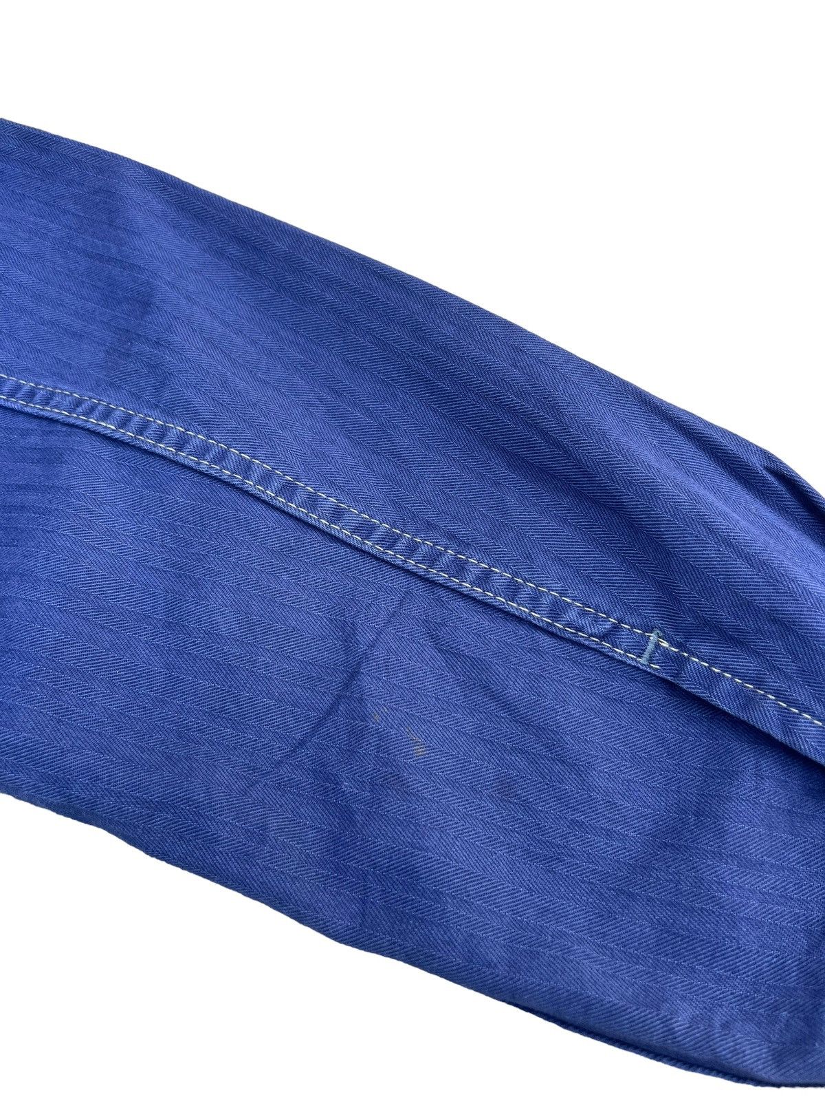 Indigo Two Moon Japan Herringbone Indigo Work Wear Jacket Size US L / EU 52-54 / 3 - 21 Thumbnail