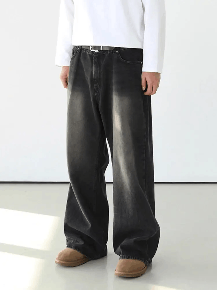 Japanese Brand × Jean Black Baggy Washed Denim Jeans Size US 30 / EU 46 - 2 Thumbnail