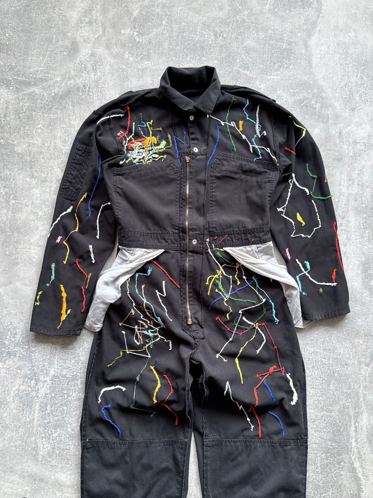 Dickies Hand Made Fake Embroidered Stains Overalls Dickies Work Wear Size US 32 / EU 48 - 11 Thumbnail