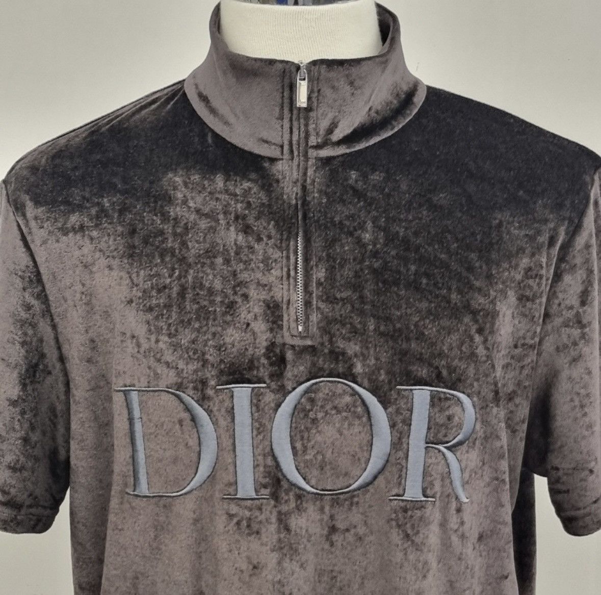 Dior Dior Half Zip up Velvet Tee Size US M / EU 48-50 / 2 - 2 Thumbnail