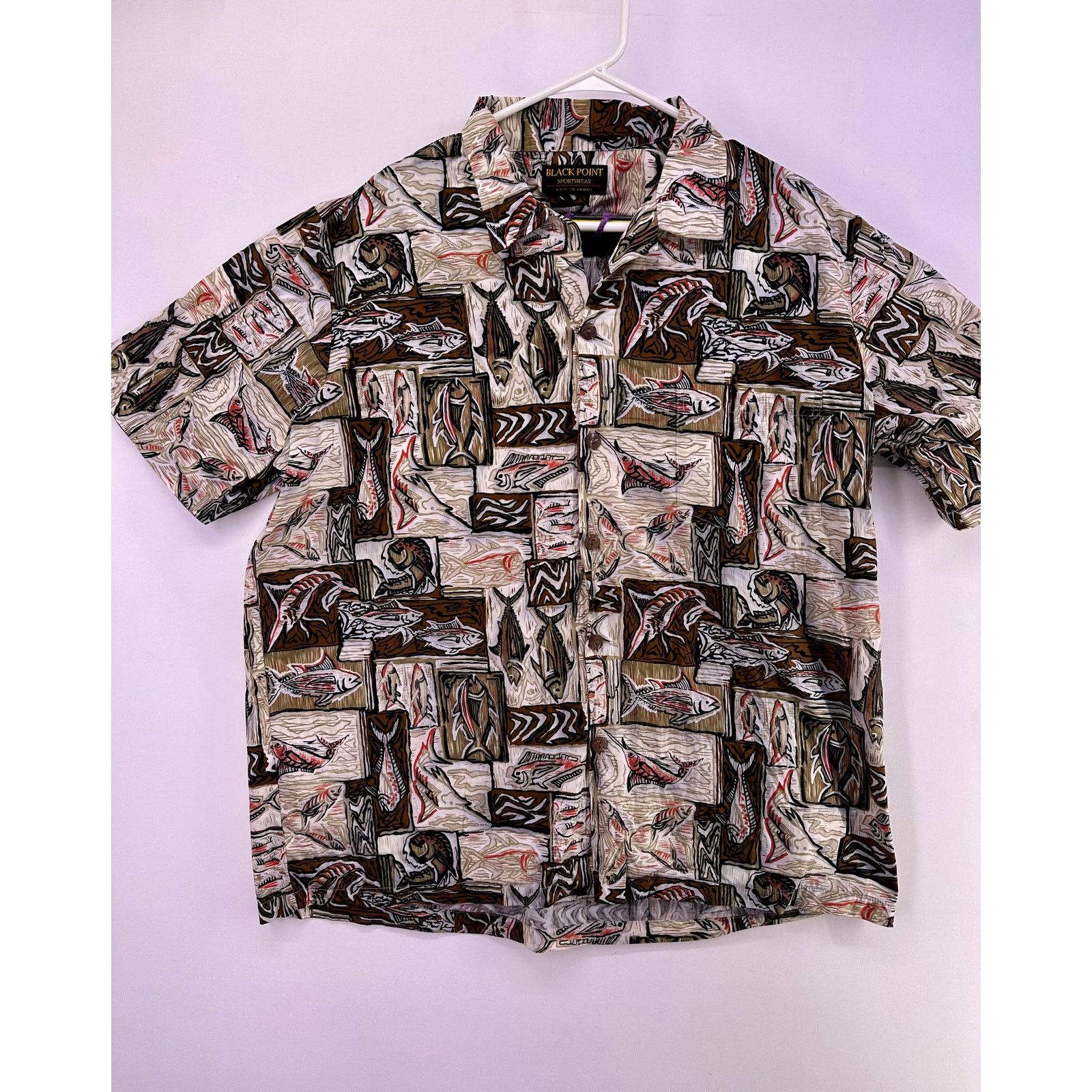 & Other Stories Tuna Fishing Theme Black Point Button Down Shirt Size XL Size US XL / EU 56 / 4 - 3 Thumbnail