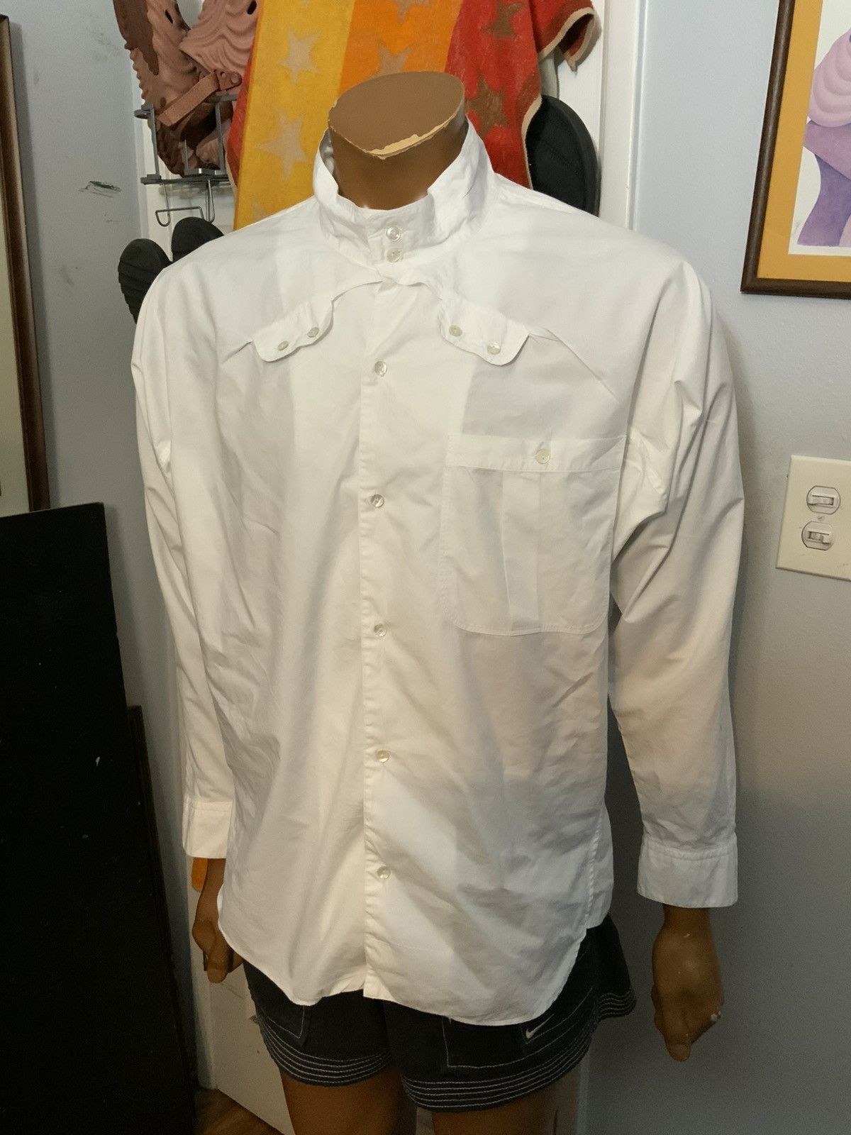 Japanese Brand × Vintage Vintage Shin Hosokawa Pashu Made In Japan Button Dress Shirt Size US S / EU 44-46 / 1 - 11 Thumbnail