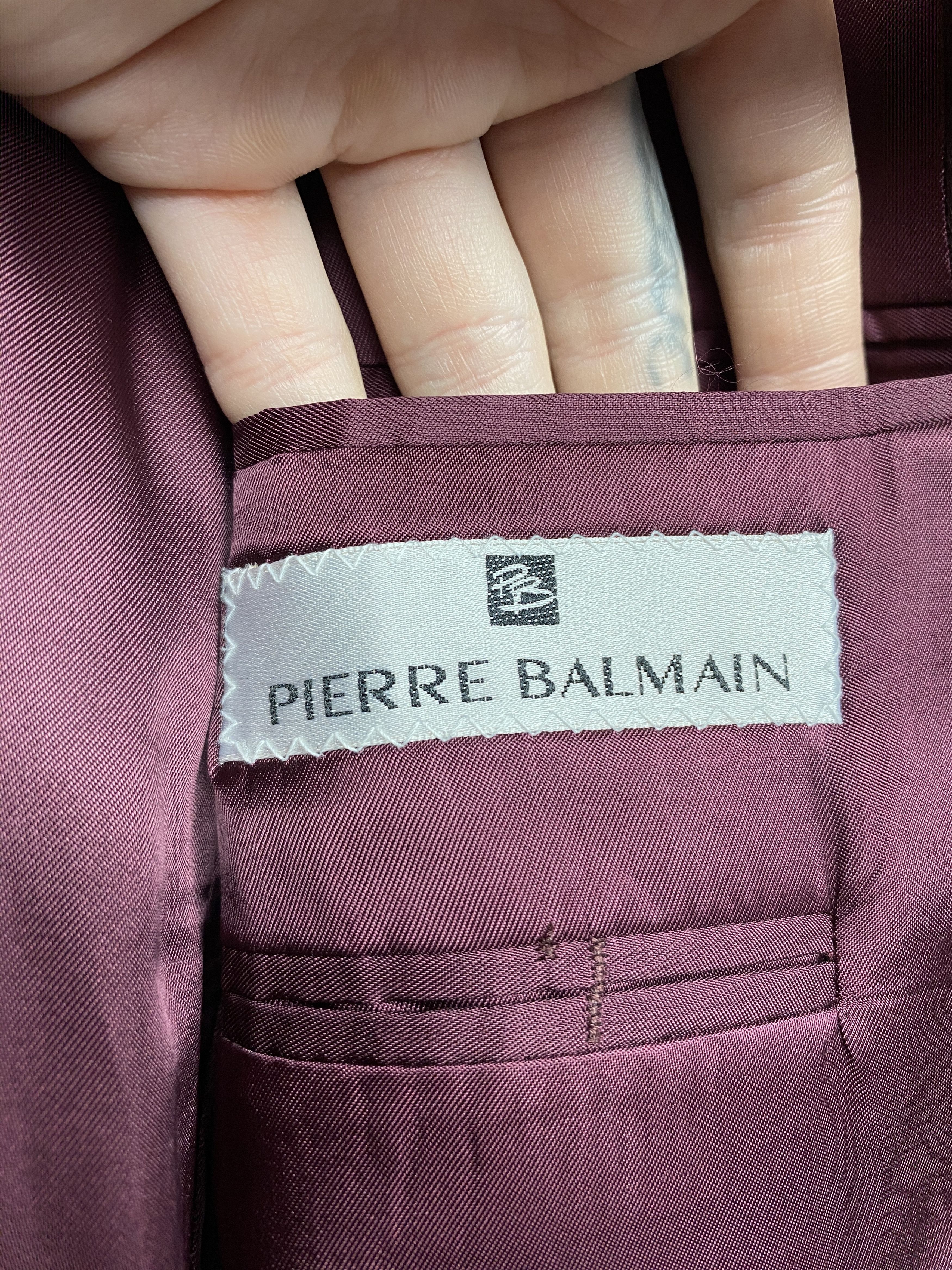 Pierre Balmain × Vintage Pierre Balmain Vintage Mens 3 Buttons Wool Blazer Jacket Size US M / EU 48-50 / 2 - 3 Thumbnail