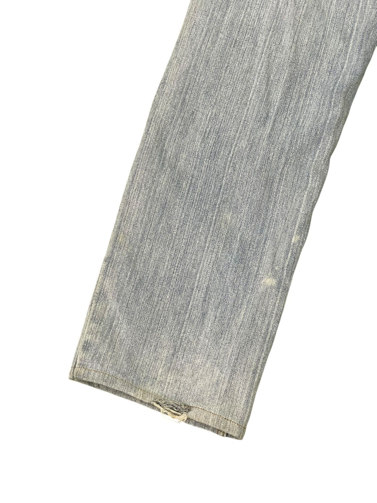 Japanese Brand Distress Jeans Nylaus Faded Blue Regular Fit 9🟦 Size US 32 / EU 48 - 10 Thumbnail