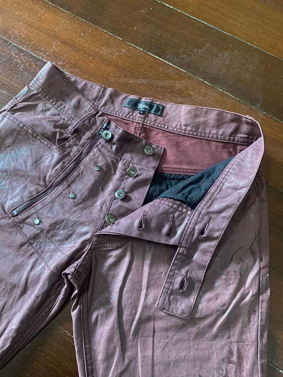 AMAZING 🔥🔥 MIDAS WAX DENIM PANTS FLU GLUE BOOT CUT WIDE LEG