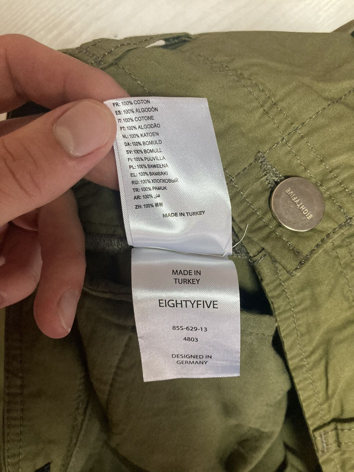 Other EIGHTYFIVE Wide Leg Cargo Olive Green Utility Military Pants Size US 31 - 12 Thumbnail