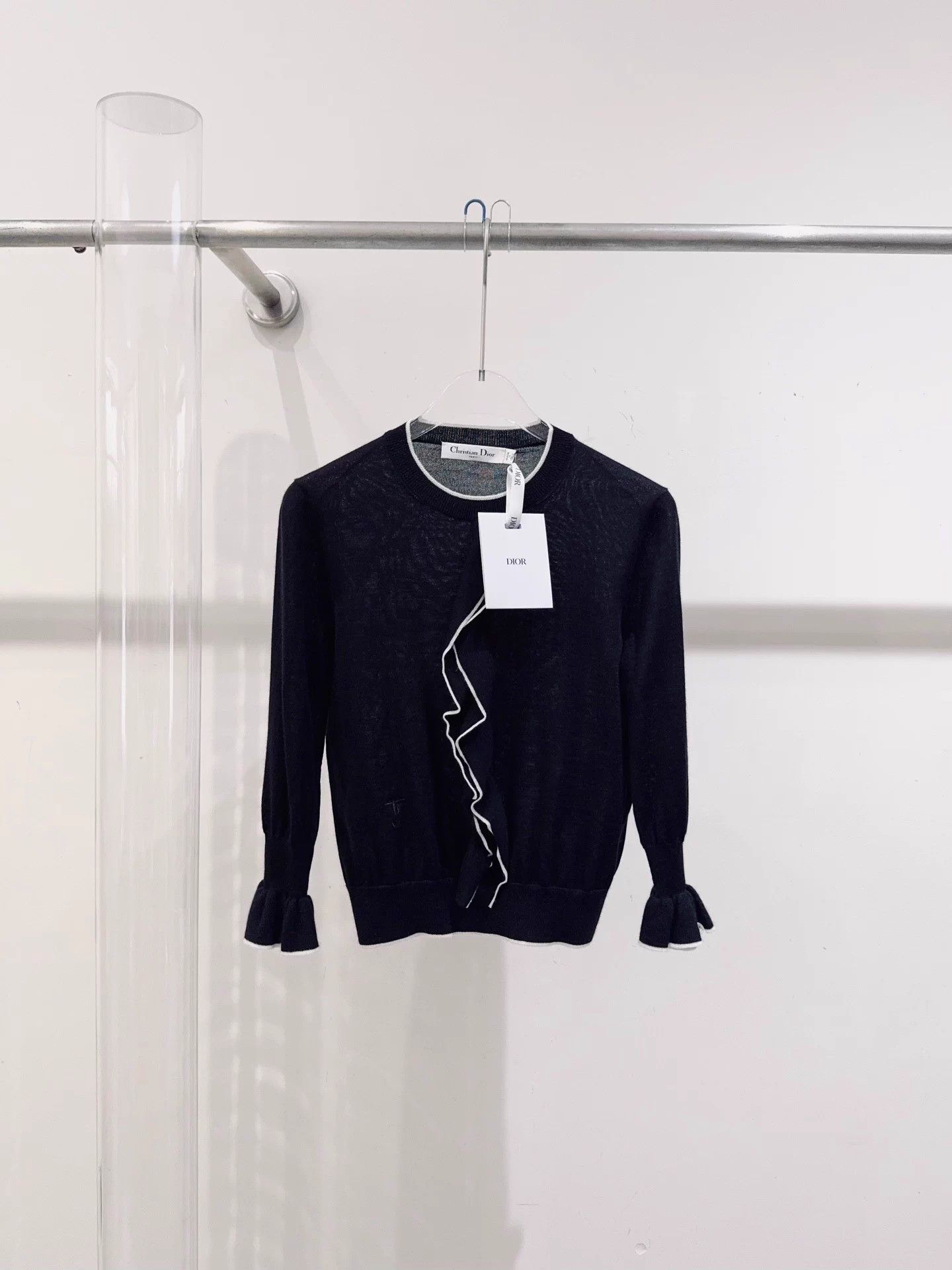 Dior Dior Black Cashmere Silk Top jisoo size F34 Size XS / US 0-2 / IT 36-38 - 1 Thumbnail