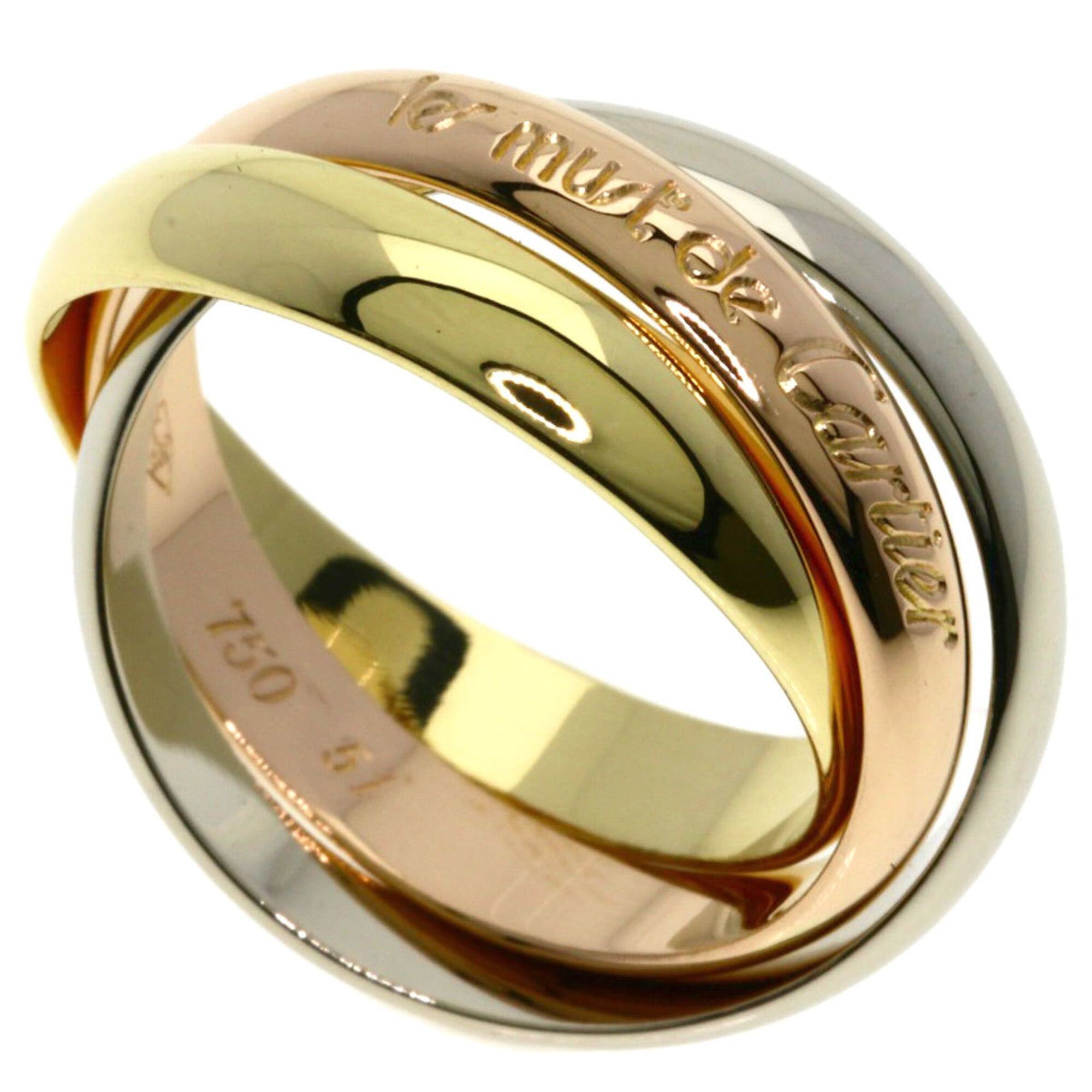 Cartier Cartier Trinity #51 Ring - 18K Yellow Gold/18K White Pink Gold Women's CARTIER Size ONE SIZE - 1 Thumbnail
