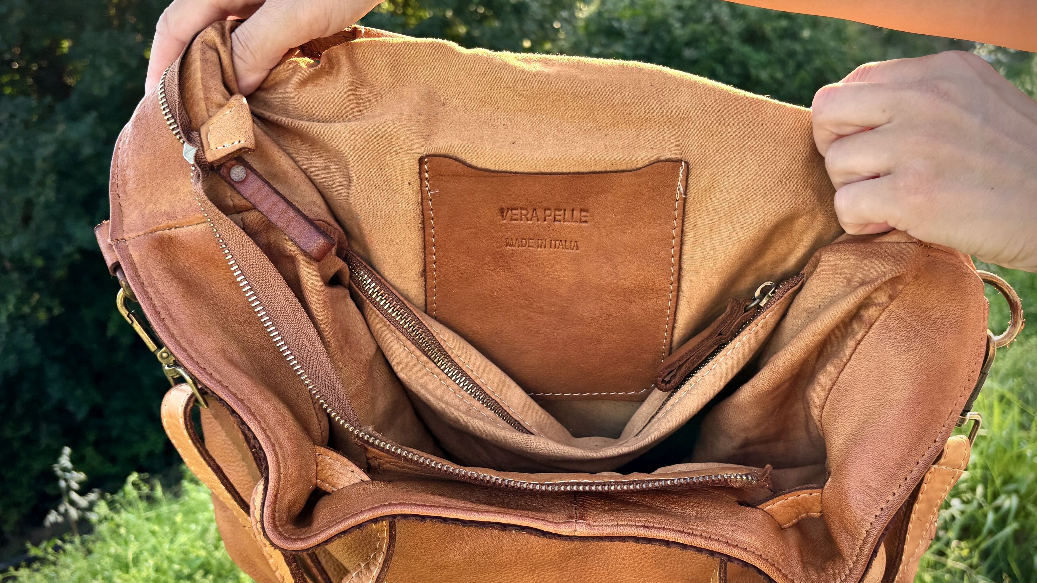 Vera Pelle Handwoven Italian Leather Bag Soft Hobo Tote for Women Size ONE SIZE - 6 Thumbnail