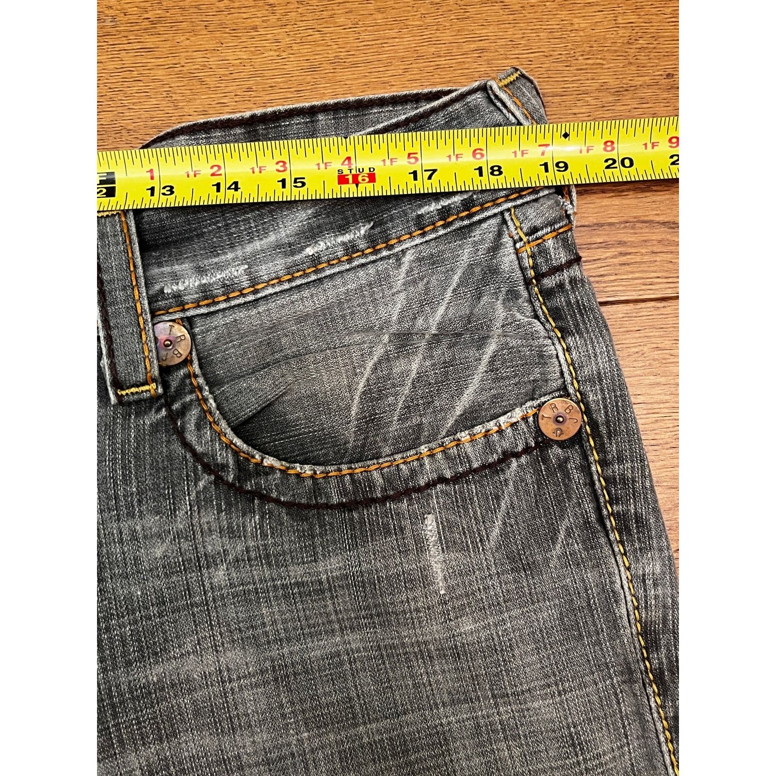 True Religion Vintage True Religion Bobby Big T Gray Straight Leg Jeans Size US 36 / EU 52 - 8 Thumbnail