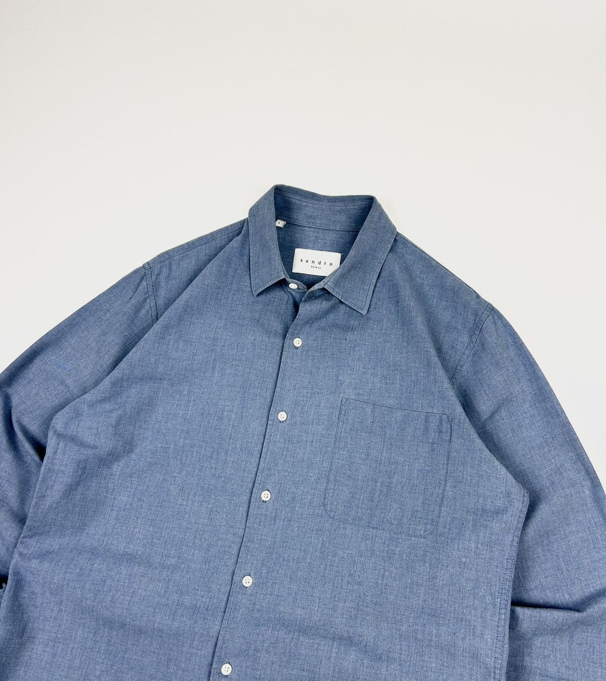 Sandro × Vintage Sandro Paris Luxury Button up Shirts Size US L / EU 52-54 / 3 - 5 Thumbnail