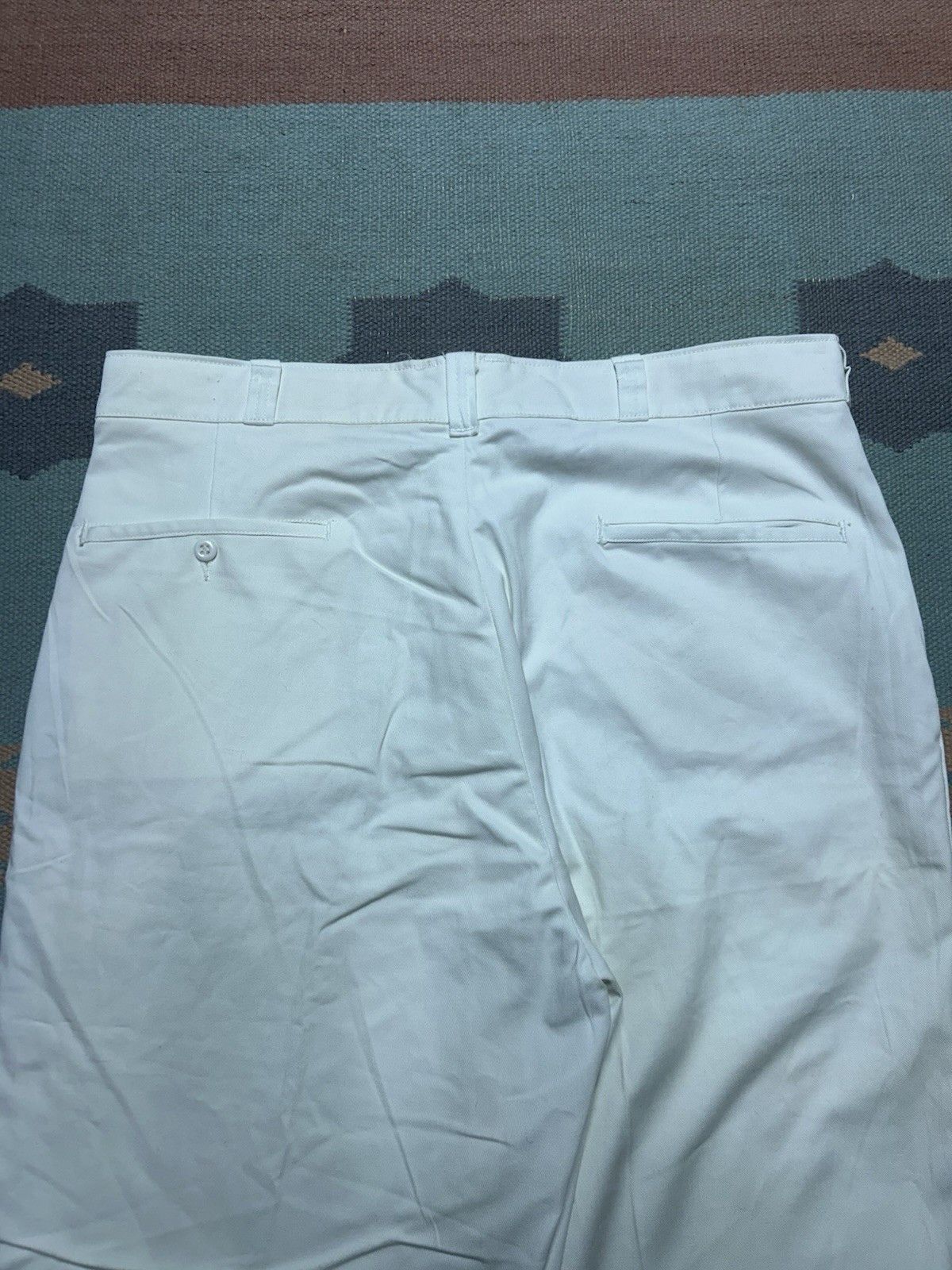 Vintage Vtg 40s cotton chino work pants milkman button fly NOS 37x31 Size US 37 - 10 Thumbnail