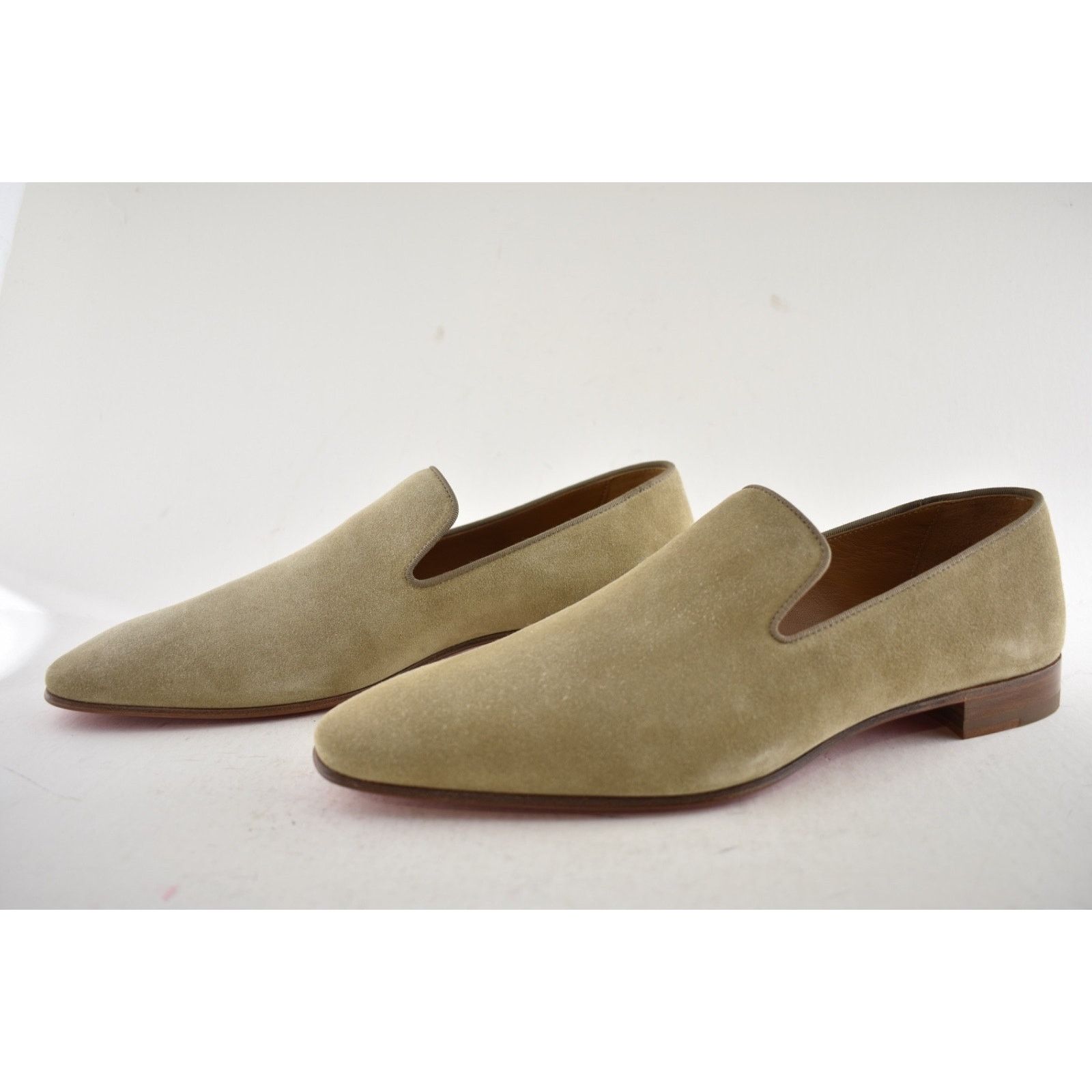 Christian Louboutin Mens Dandelion Flat Champignon Beige Dress Loafer 43.5 10.5 Size US 10.5 / EU 43-44 - 12 Thumbnail
