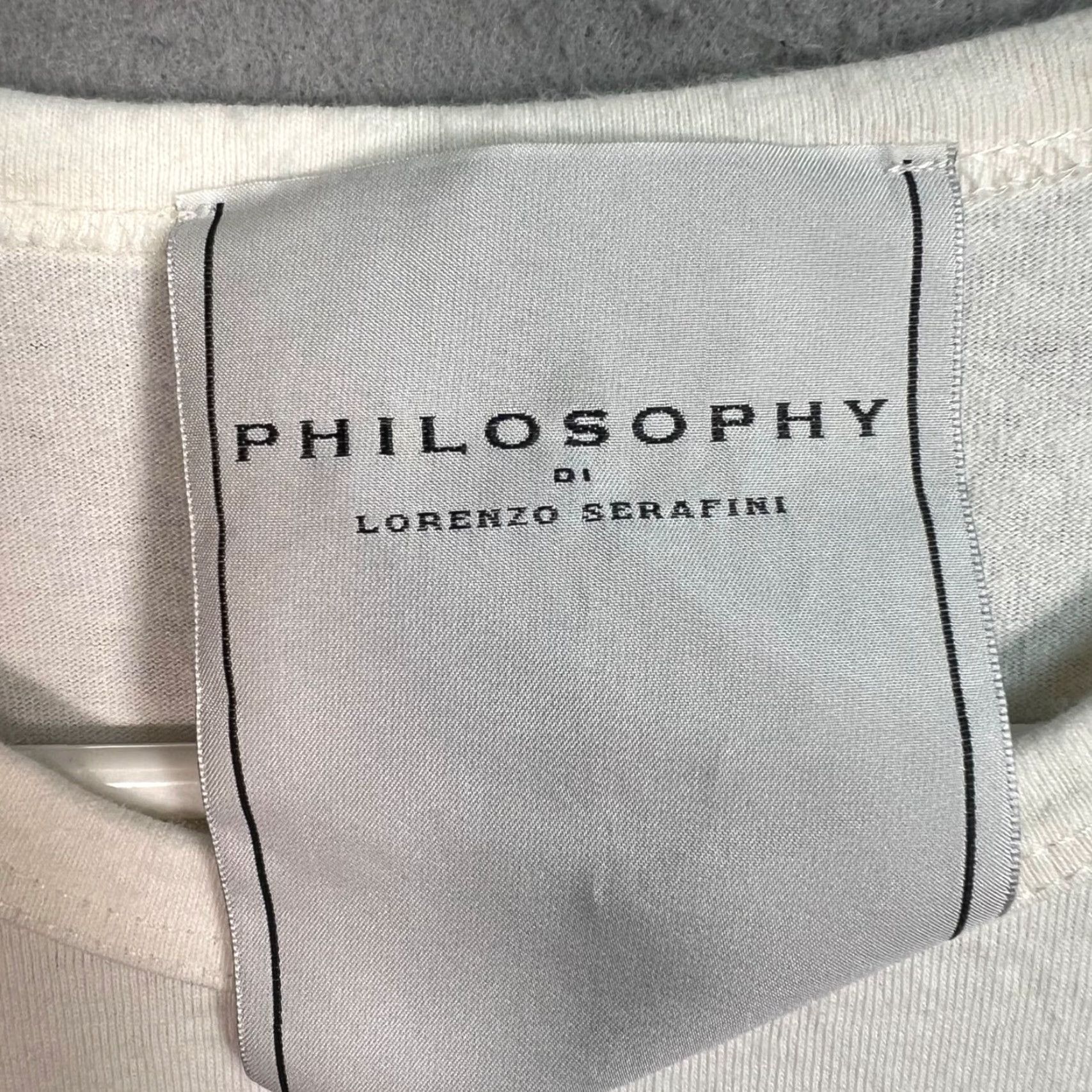 Philosophy di Lorenzo Serafini VINTAGE Philosophy di Lorenzo Serafini Women’s Medium White Graphic T-Shirt Size M / US 6-8 / IT 42-44 - 3 Thumbnail