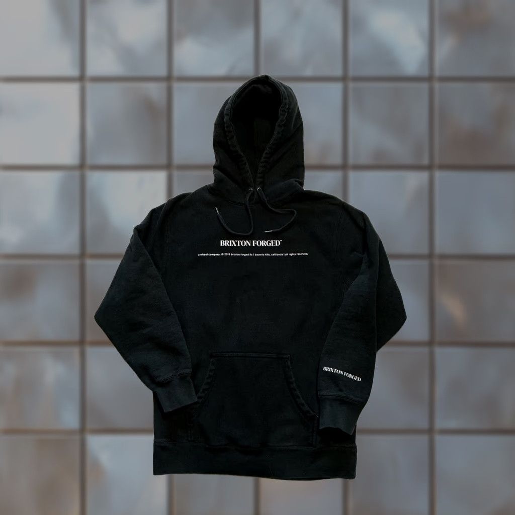 Brixton VINTAGE Brixton Forged A Wheel Company Beverly Hills Black Fleece Pullover Hoodie Mens Size M Size US M / EU 48-50 / 2 - 1 Thumbnail