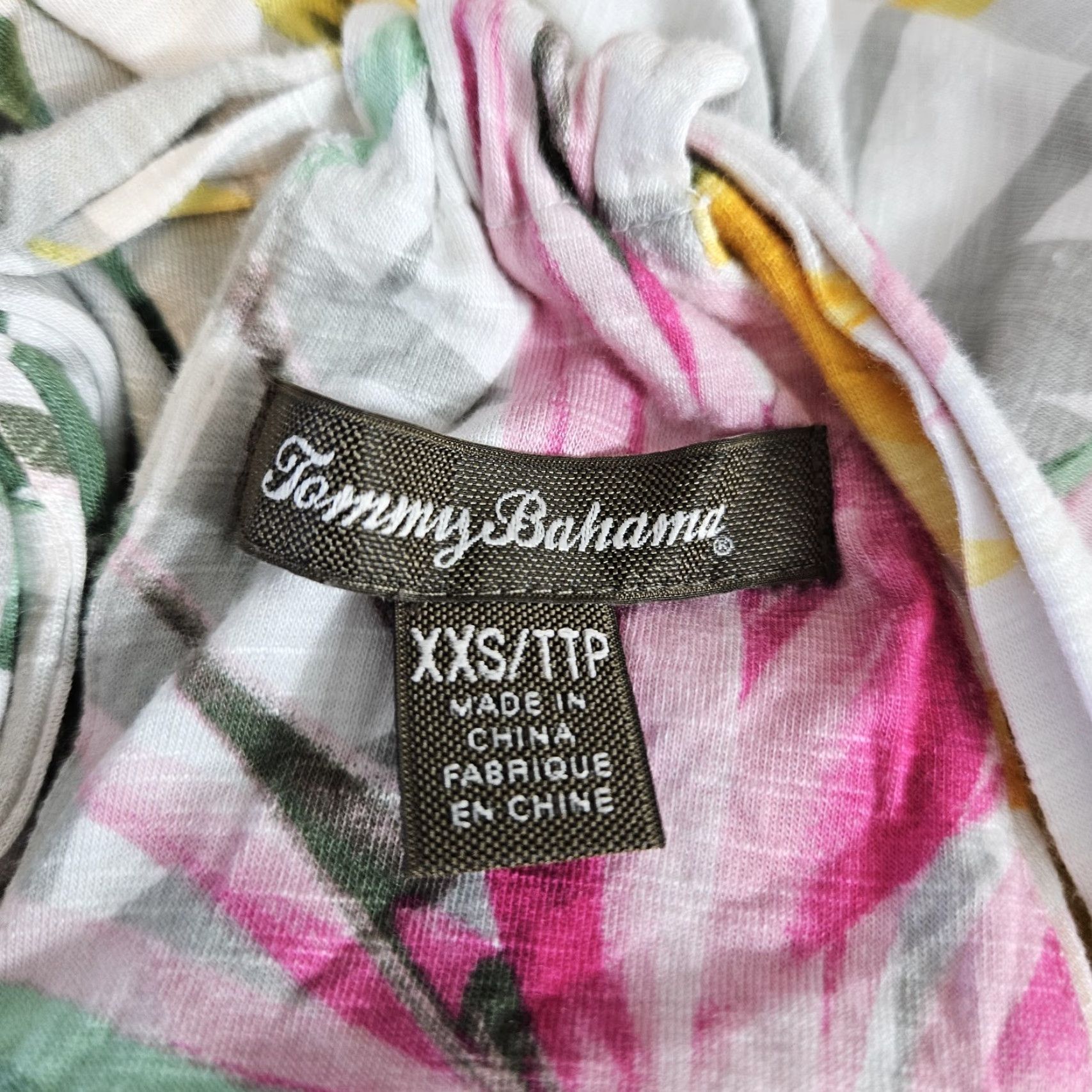 Tommy Bahama VINTAGE Tommy Bahama Womens Maxi Dress 2XS Pink Gray Floral Sleeveless Viscose Halter Neckline Long Dress Womens Size XXS / US 00 / IT 34 - 6 Thumbnail