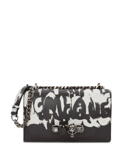 Alexander McQueen CC000025 Size: OS / Graffiti Mini Jewelled Satchel Bag Black Size ONE SIZE - 1 Preview