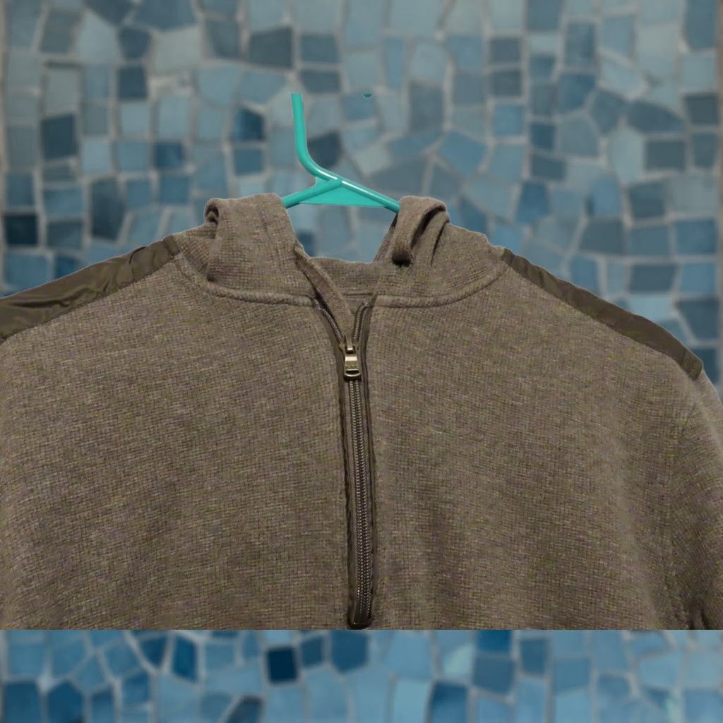 Michael Kors Michael Kors Women's L Gray Long Sleeve 1/2 Zip Elbow Patch Hoodie Modern Classic Pullover Cotton Blend Zipper Read Description Size L / US 10 / IT 46 - 1 Thumbnail