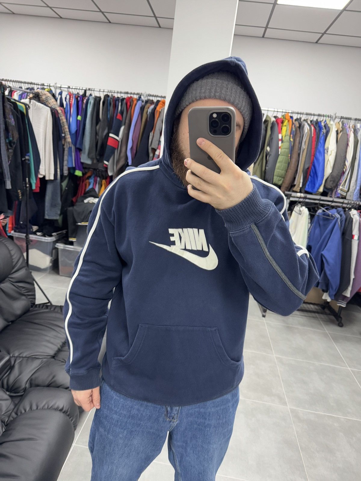 Nike × Vintage Vintage Nike Hoodie Size XL Size US XL / EU 56 / 4 - 2 Thumbnail