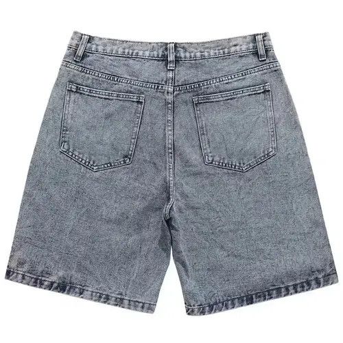 VIBE Men Patchwork Oversized Hip Hop Blue Jeans Short Size US 33 - 4 Thumbnail