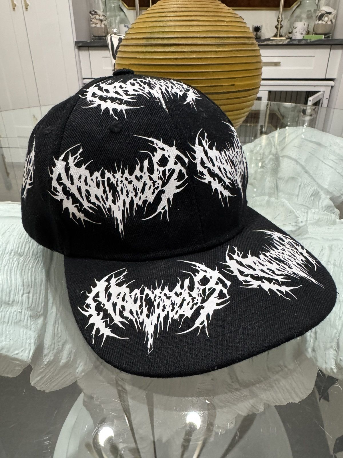 Playboi Carti Narcissist Hat Black and White | Grailed