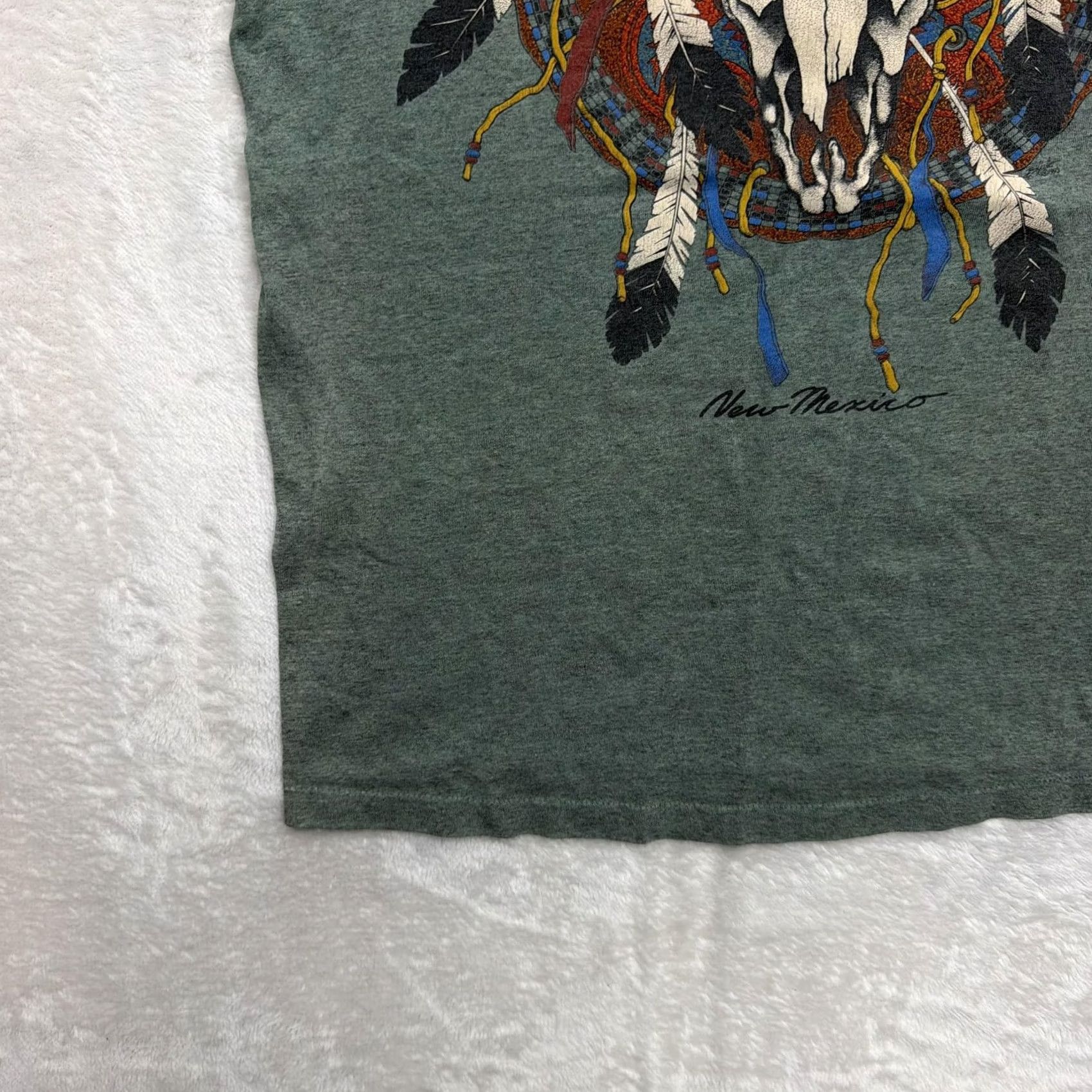 Vintage Signal Sports Skull Shirt Mens M Green Western Graphic Tee Size US M / EU 48-50 / 2 - 6 Thumbnail