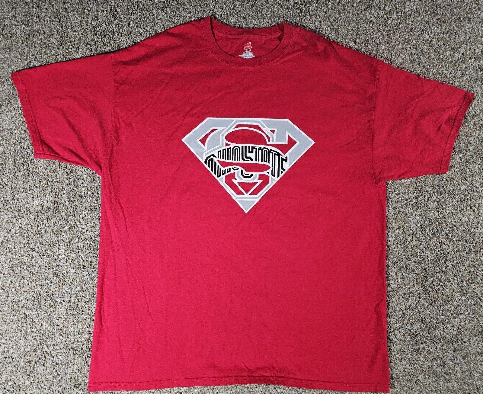 Hanes Ohio State Buckeyes OSU Superman Logo Red T-shirt XXL Size ONE SIZE - 1 Thumbnail
