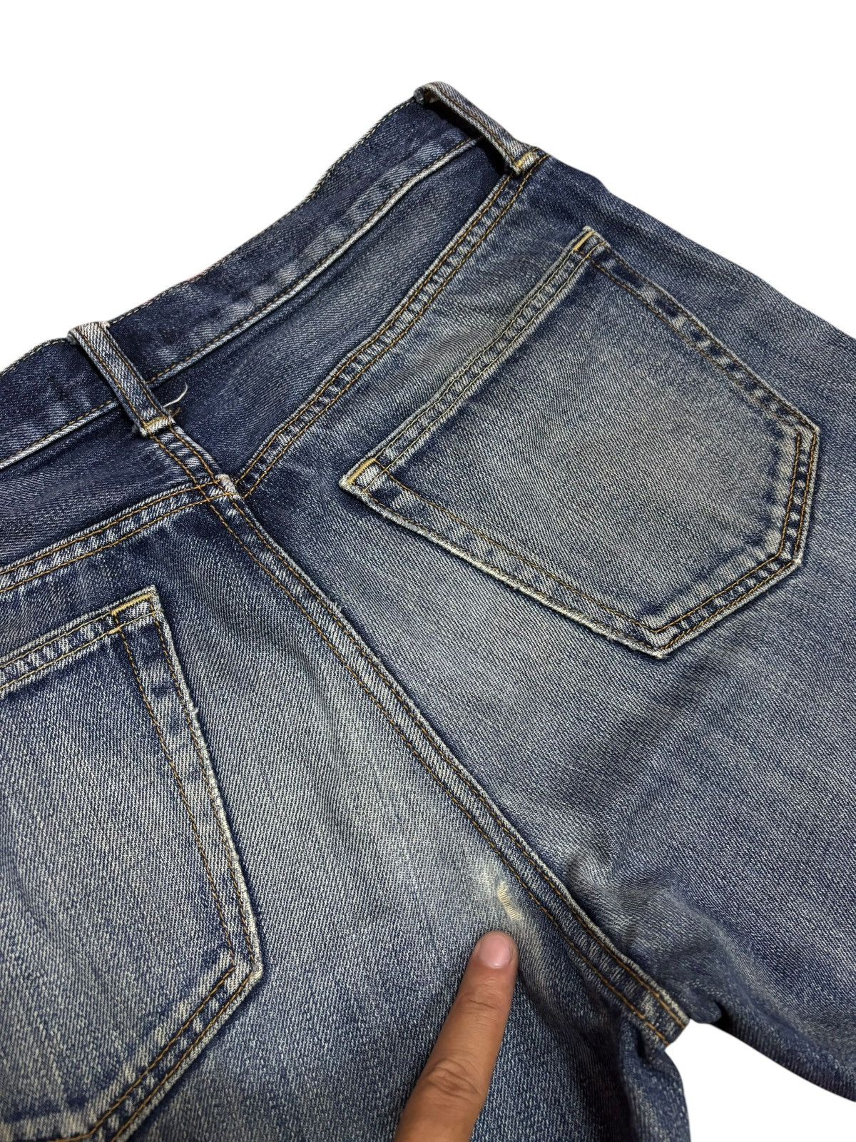 Japanese Brand × Kaihara Denim × Vintage Vintage Kaihara Uniqlo Faded Mud Washed Jeans Size US 31 - 5 Thumbnail