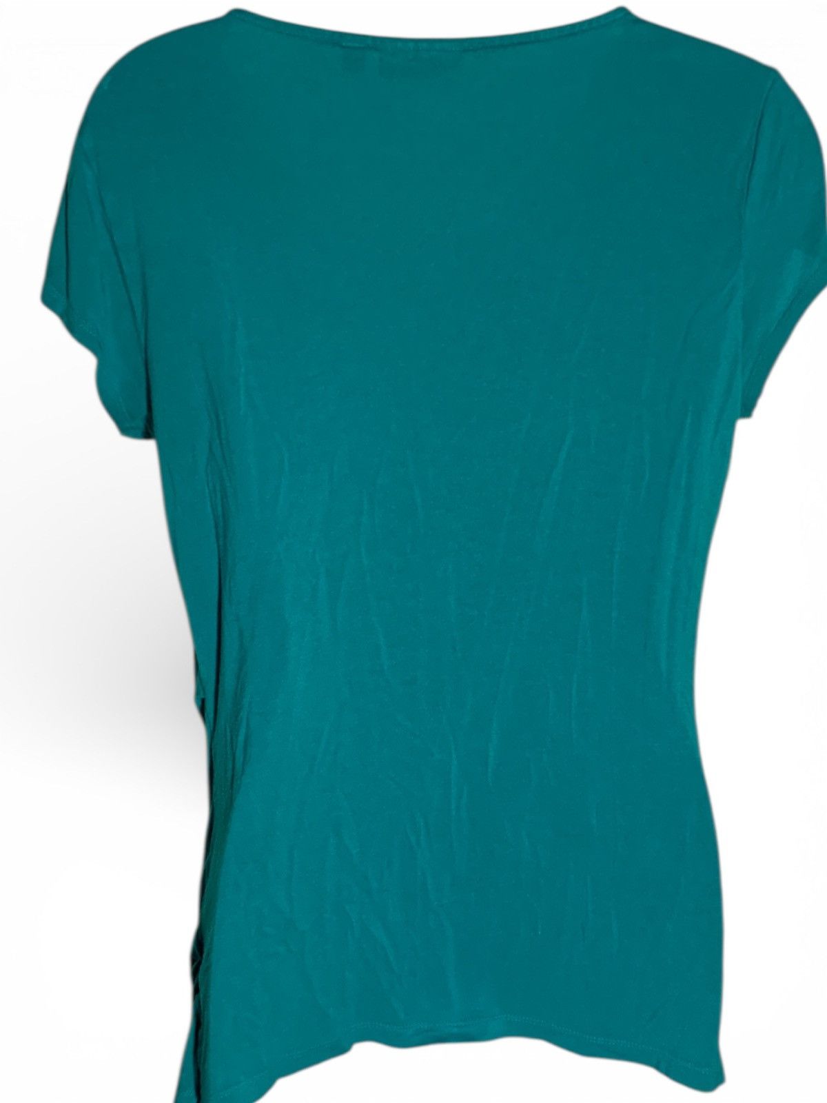 Apt. 9 Teal Short Sleeved Blouse (item#10137) Size L / US 10 / IT 46 - 4 Thumbnail