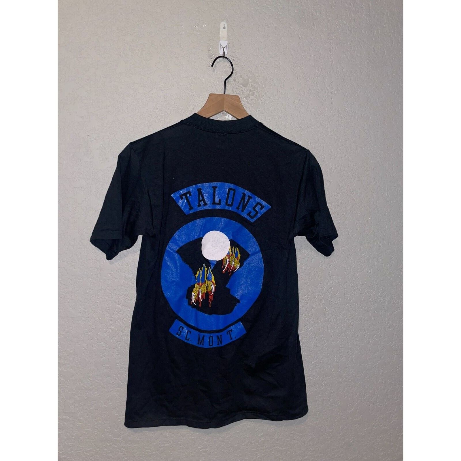 Jerzees Vintage Talons Shirt S.C. Mont. Black Graphic Tee 80s VTG M Size US M / EU 48-50 / 2 - 1 Thumbnail