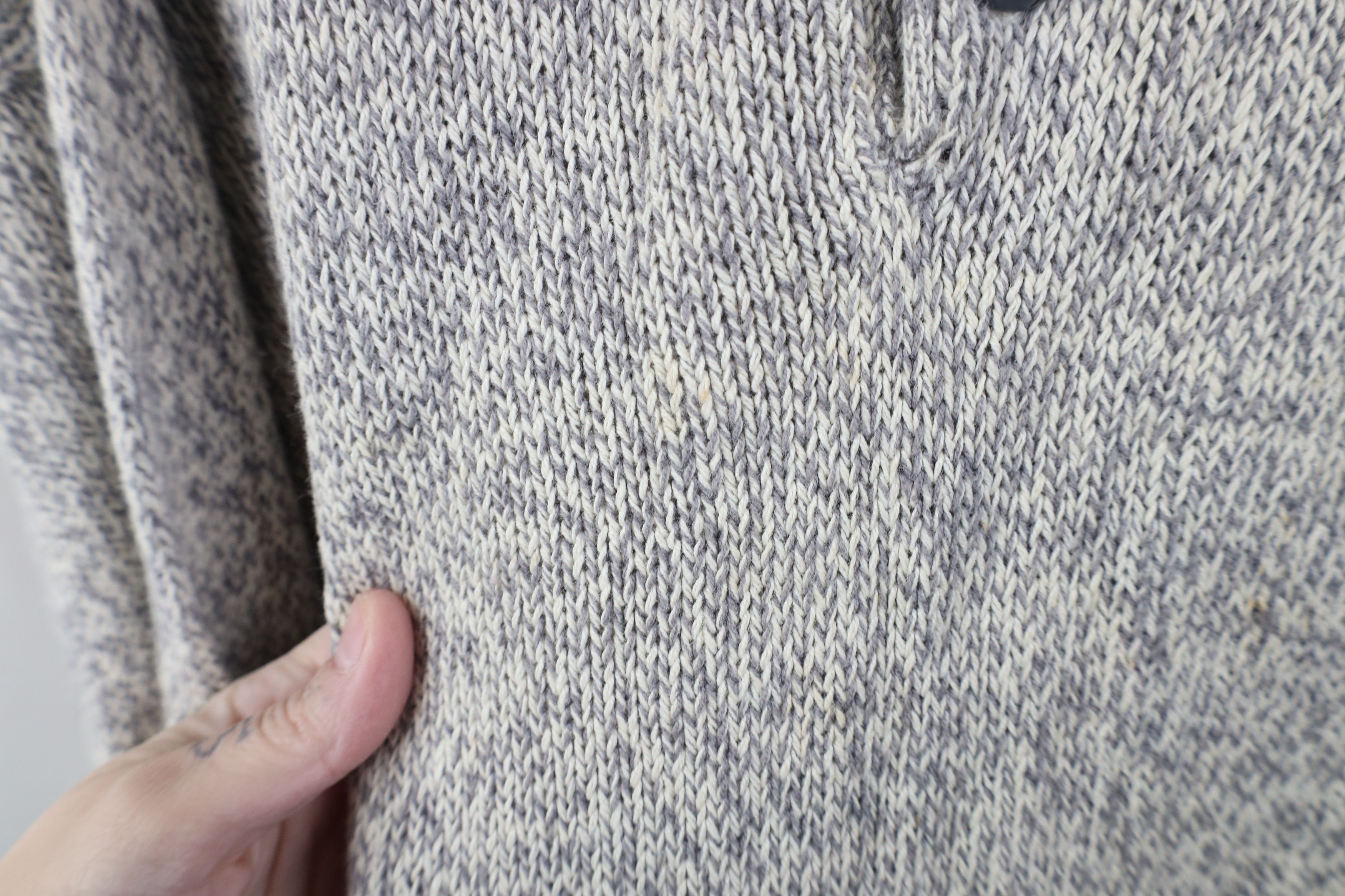 Vintage Vintage 90s Streetwear Cotton Knit Collared Sweater Gray Size US L / EU 52-54 / 3 - 5 Thumbnail