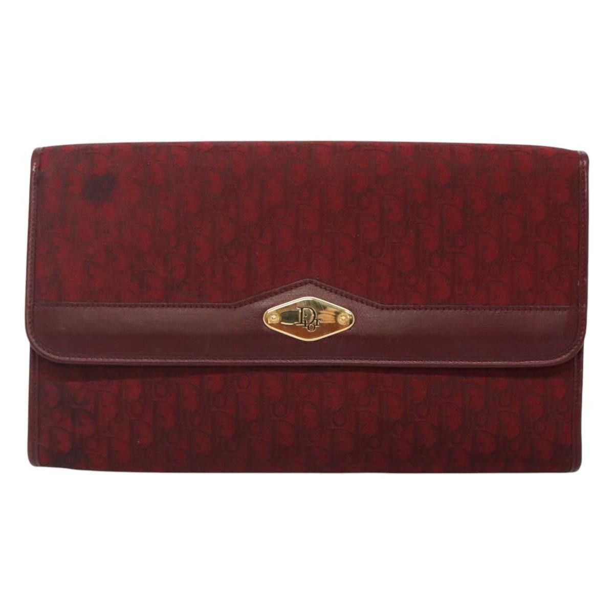 Dior DIOR Trotter Canvas Chain Shoulder Bag Red Gold Size ONE SIZE - 2 Thumbnail