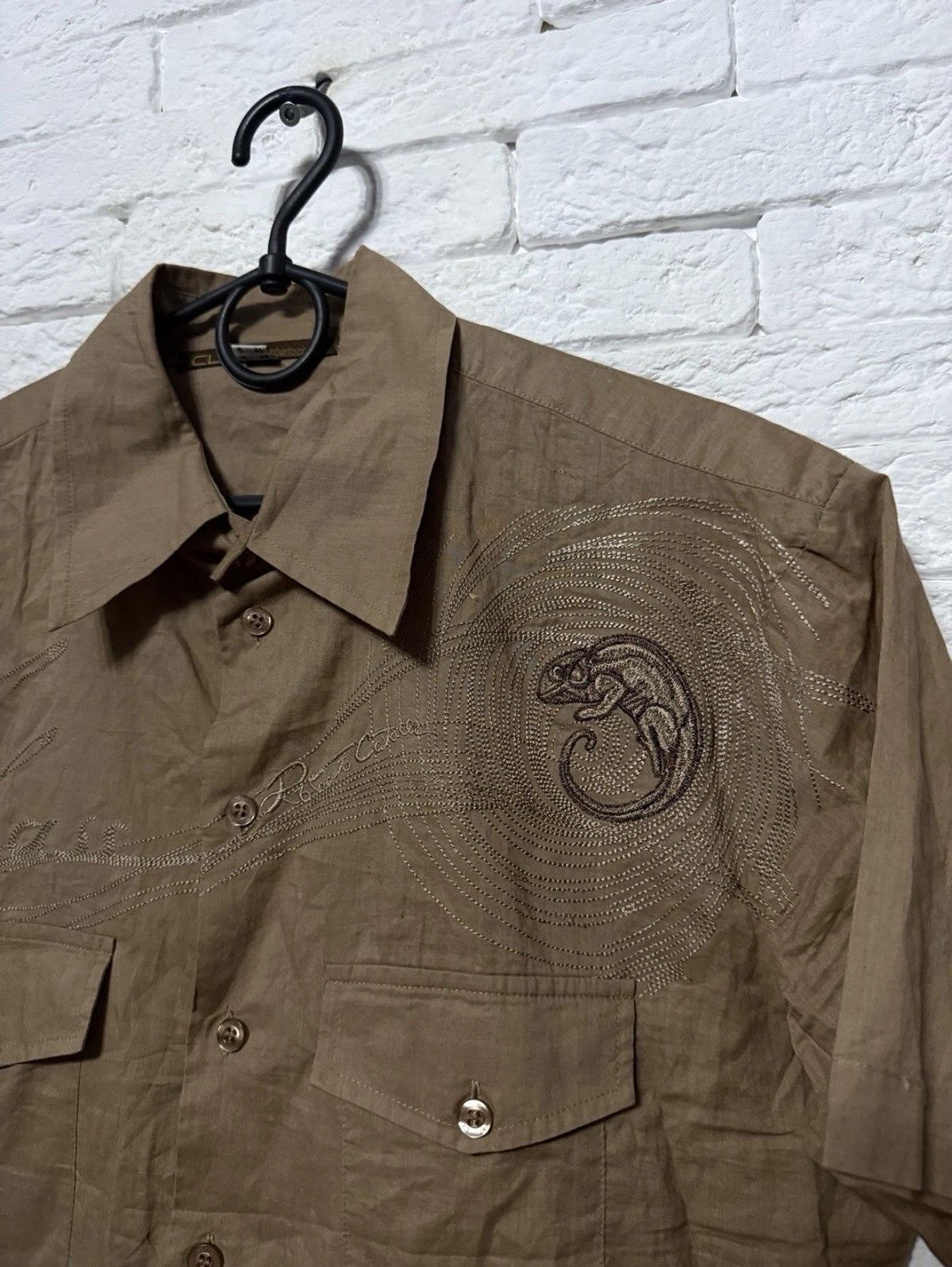 Cavalli Class Vintage Class Roberto Cavalli Shirt Huge Logo Chameleon Y2K Size US L / EU 52-54 / 3 - 2 Thumbnail