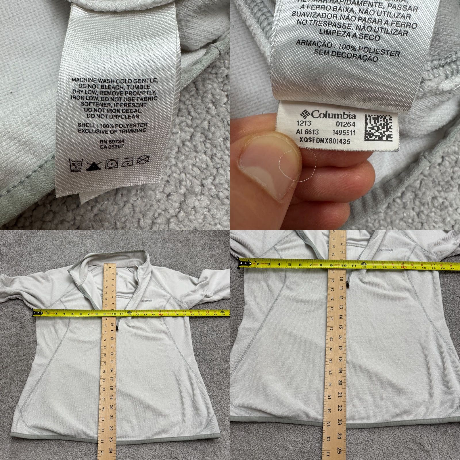 Vintage Columbia Omni Wick 1/4 Zip Pullover Jacket Women Large White Fleece Outdoor Hike Size L / US 10 / IT 46 - 8 Thumbnail