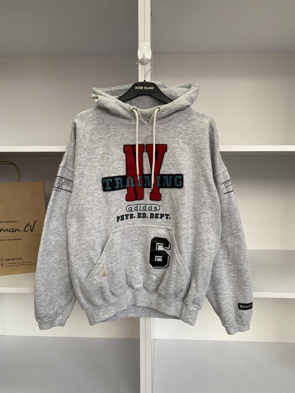 Adidas × Vintage Vintage Adidas NY Training Hoodie Size US M / EU 48-50 / 2 - 1 Thumbnail