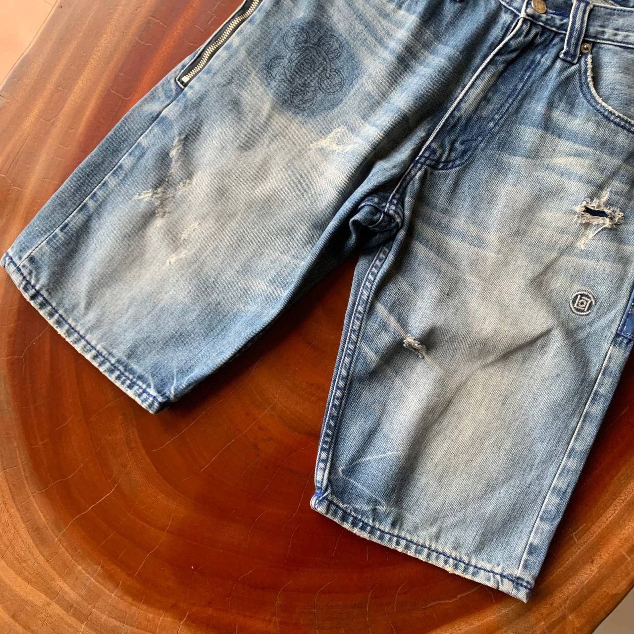 CLOT × Levi's Levis x Clot x Kazuki Kuraishi 501 Blue Denim Short Pants Size US 30 / EU 46 - 5 Thumbnail