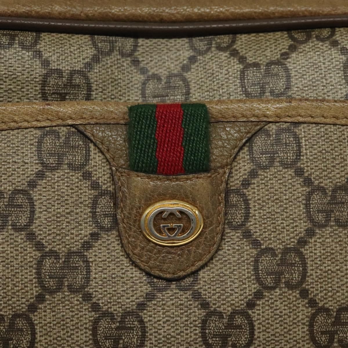 Gucci GUCCI GG Supreme Web Sherry Line Shoulder Bag Pvc Beige 116 Size ONE SIZE - 14 Thumbnail
