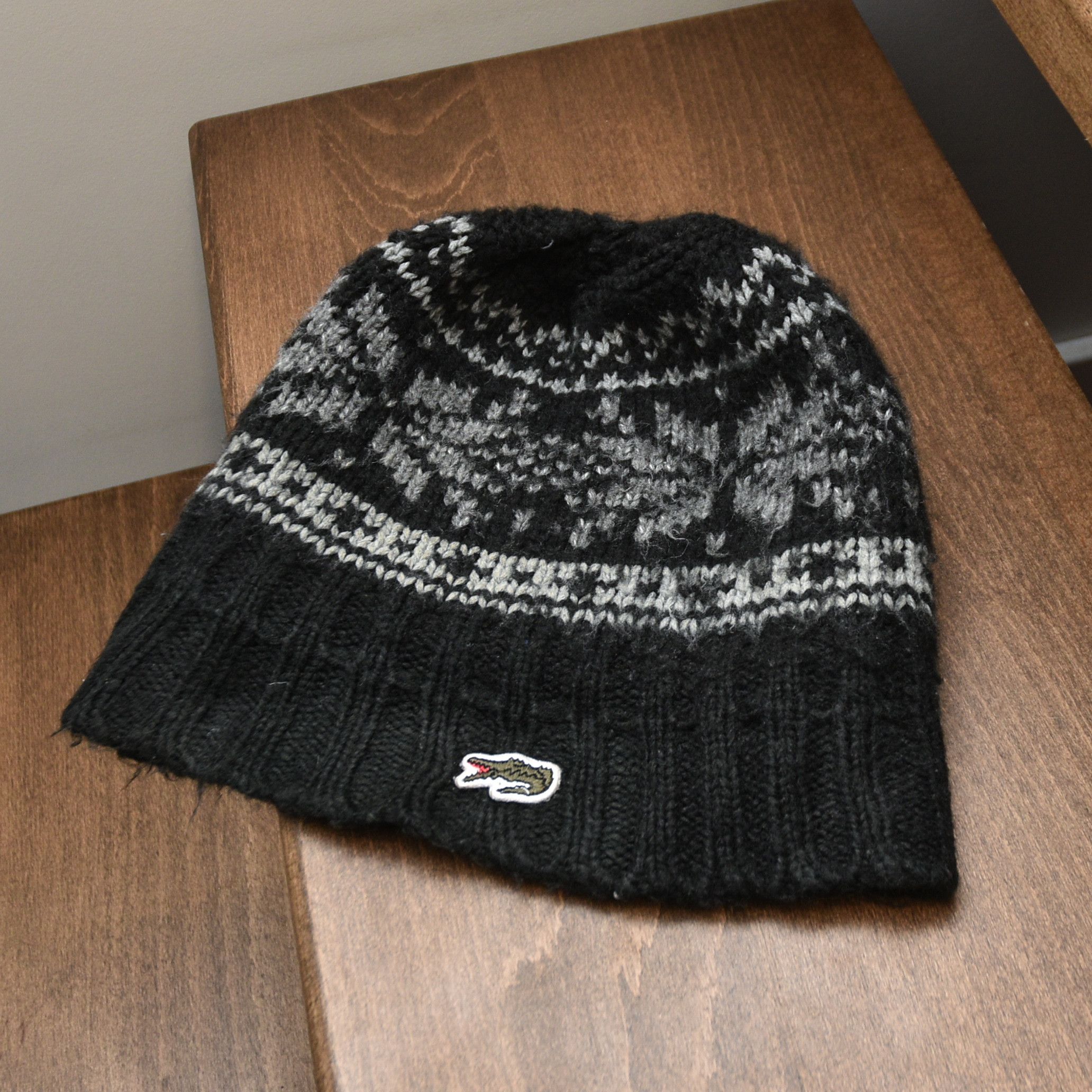 Lacoste Vintage Lacoste Fair Isle Pattern Knit Beanie Hat Size ONE SIZE - 10 Thumbnail