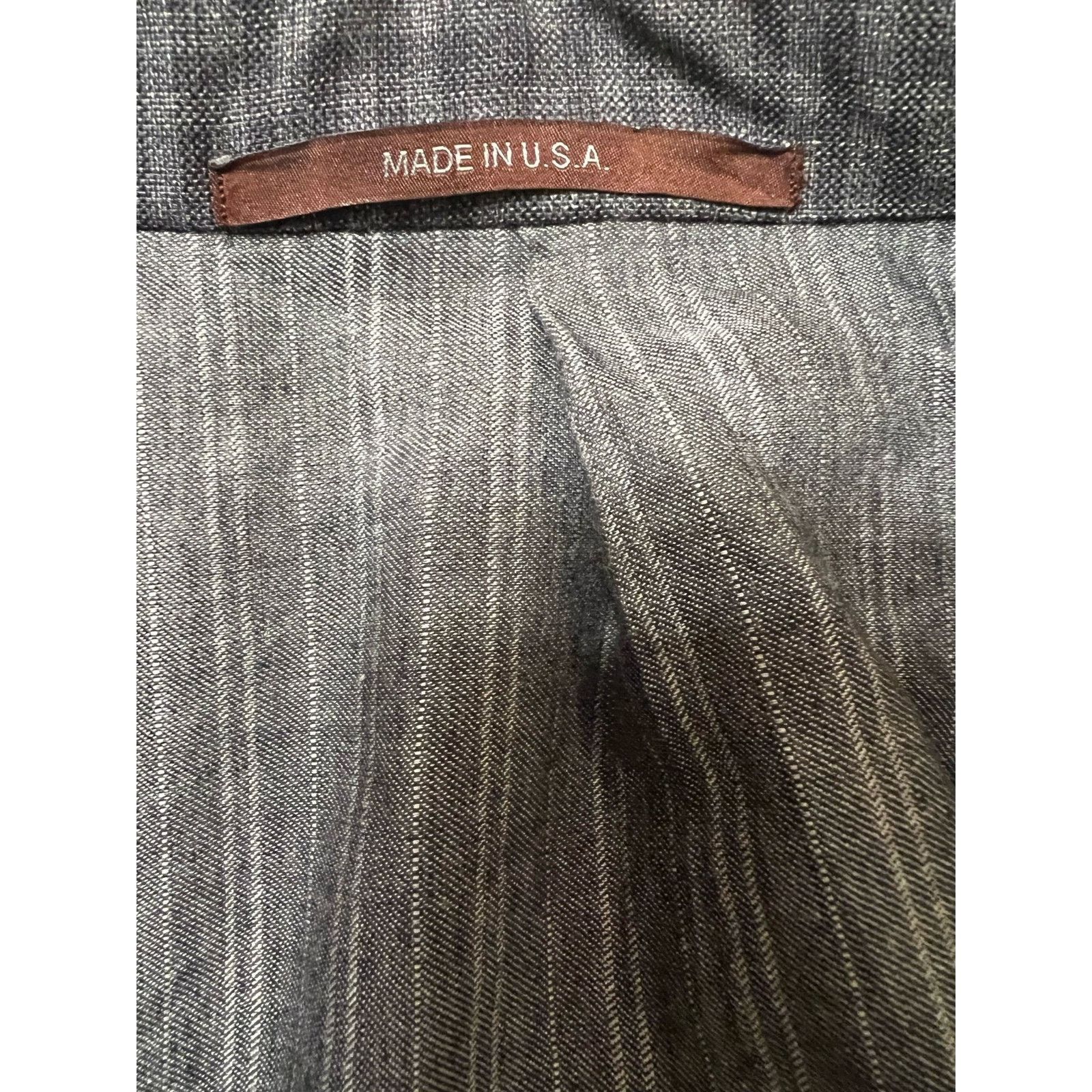 Hickey Freeman Hickey Freeman Gray 100% Worsted Wool Sport Coat Size 44R Size 44R - 5 Thumbnail