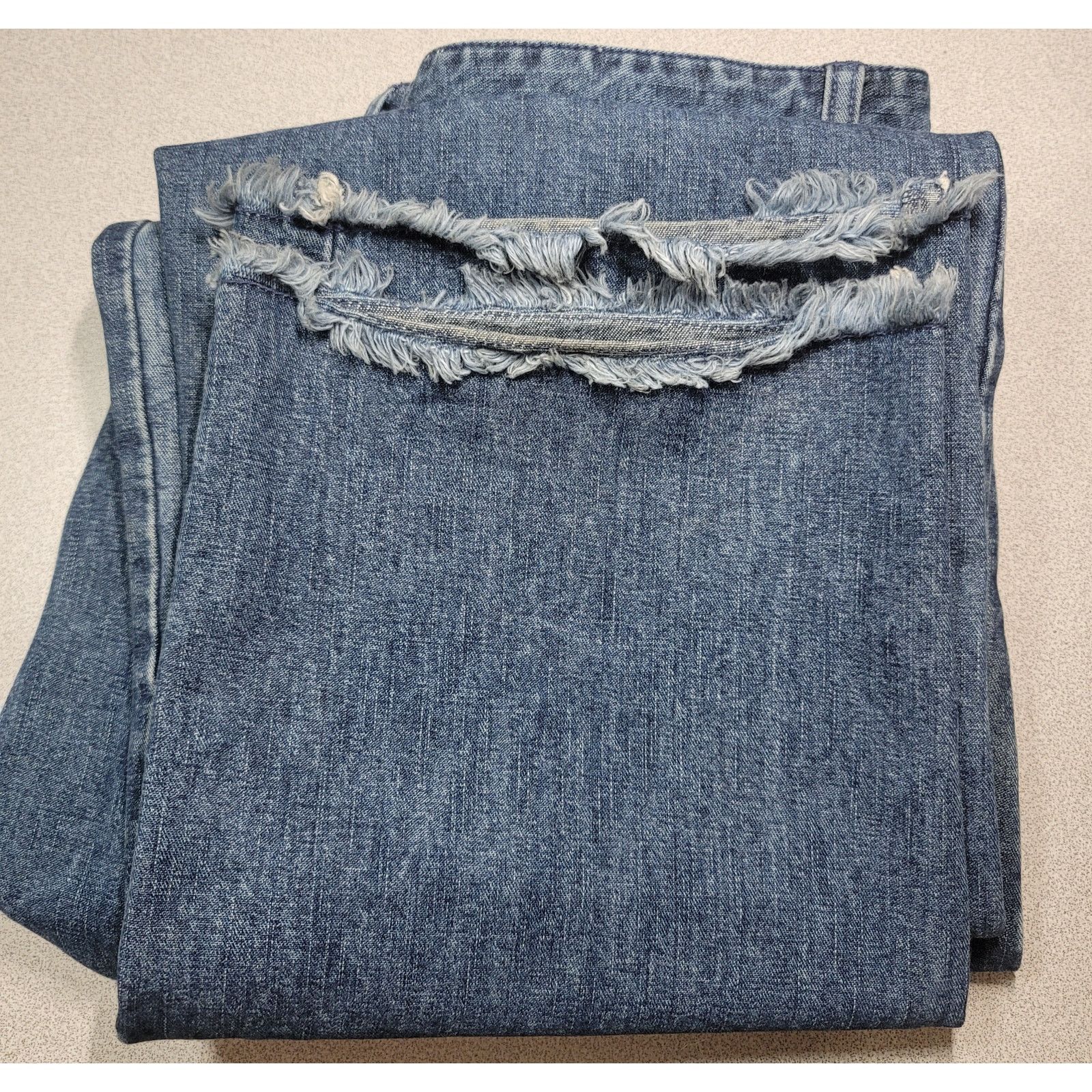 Other Cambridge Dry Goods Blue Button Fly Jeans 10 Straight Leg Size 32" / US 10 / IT 46 - 4 Thumbnail