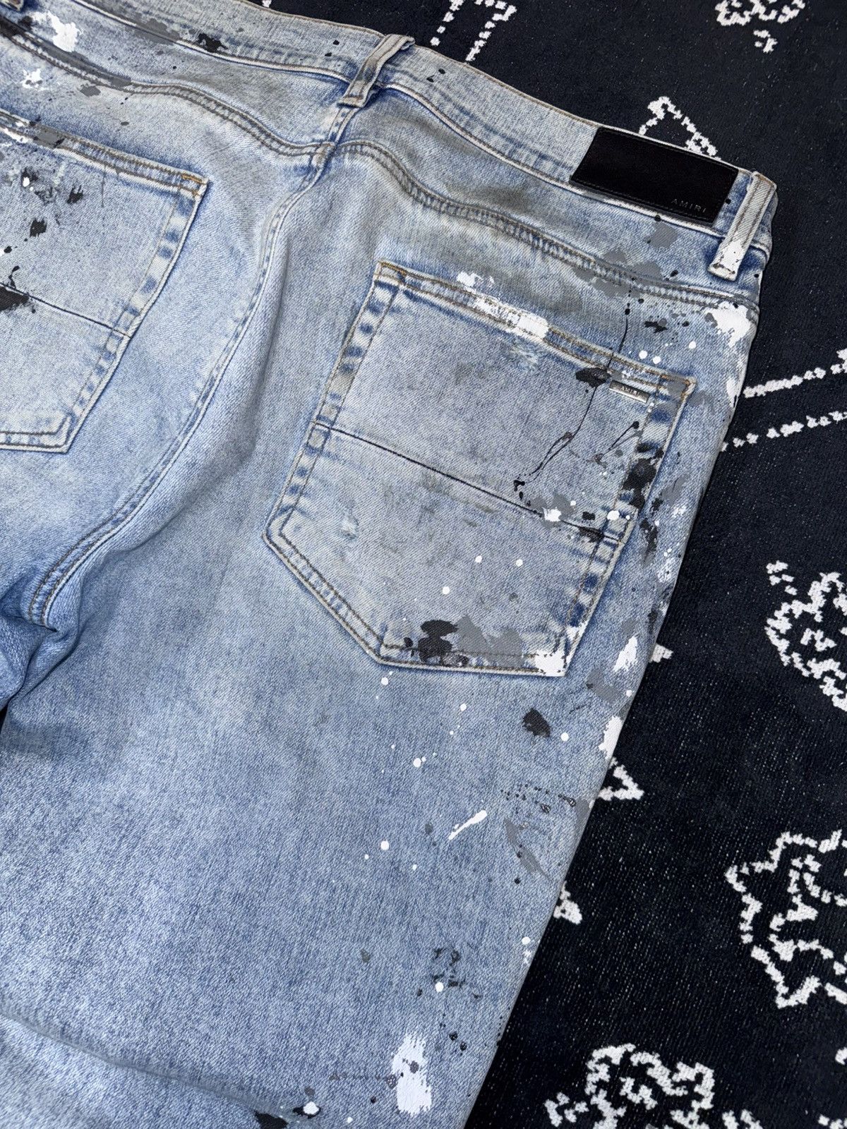 Amiri AMIRI MX1 PAINTED BLUE JEANS Size US 34 / EU 50 - 13 Thumbnail