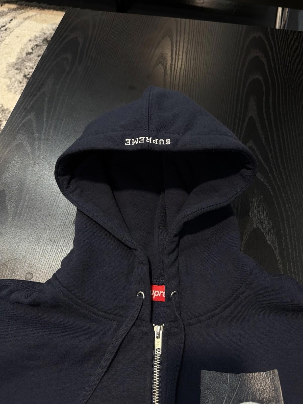 Supreme Supreme S Logo Zip Up Hooded Sweatshirt Navy Blue (M) NEW Size US M / EU 48-50 / 2 - 9 Thumbnail