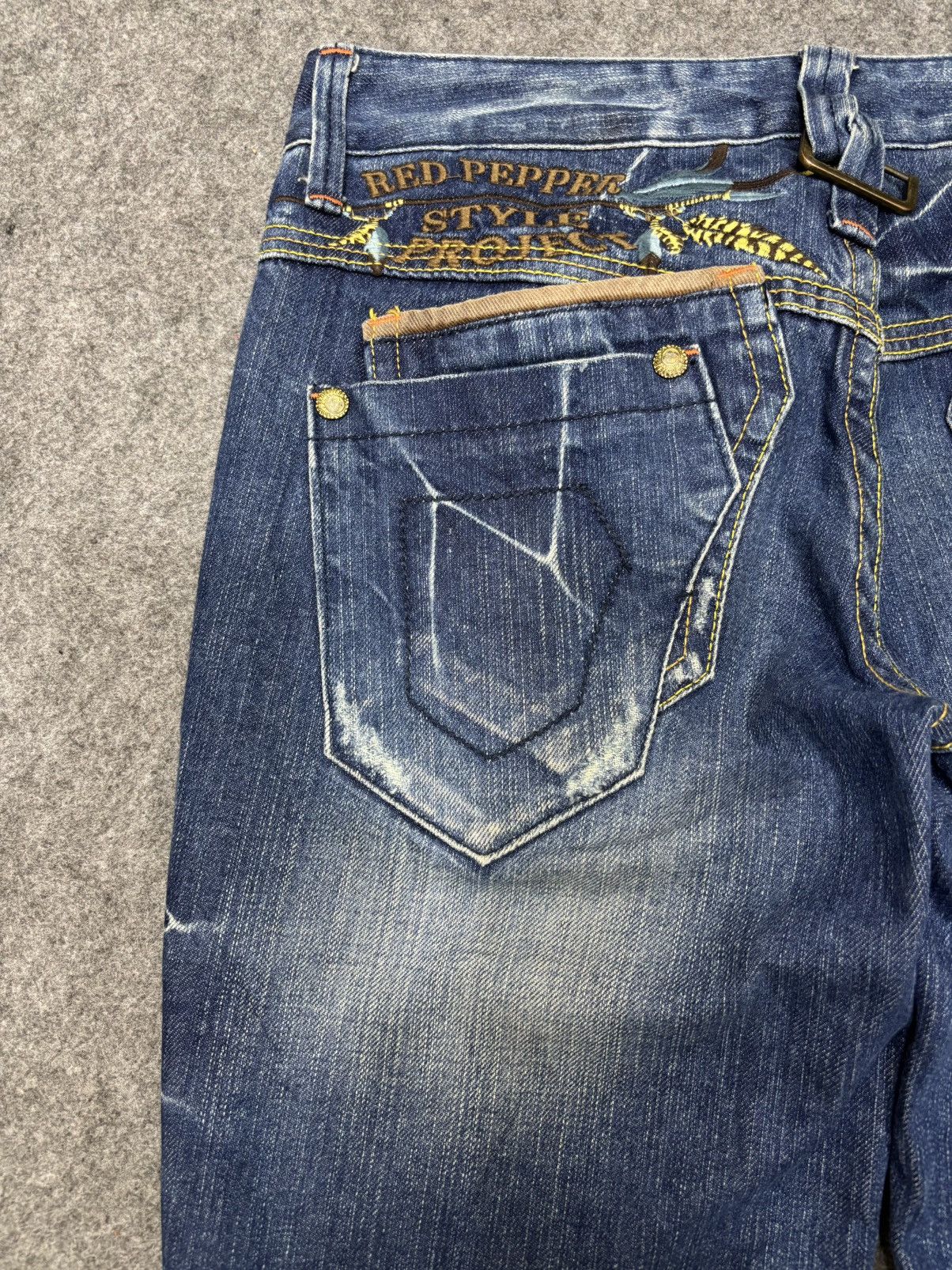 Japanese Brand 💥Sick Design💥Rare The Red Pepper Indian Low Rise Denim F638 Size US 32 / EU 48 - 13 Thumbnail