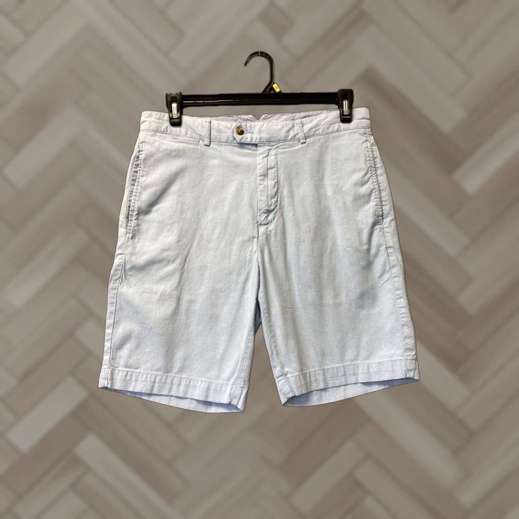Cremieux Daniel Cremieux Chino Shorts Men's Size 33 Blue Flat Front Casual Travel Workwear Size US 33 - 1 Thumbnail
